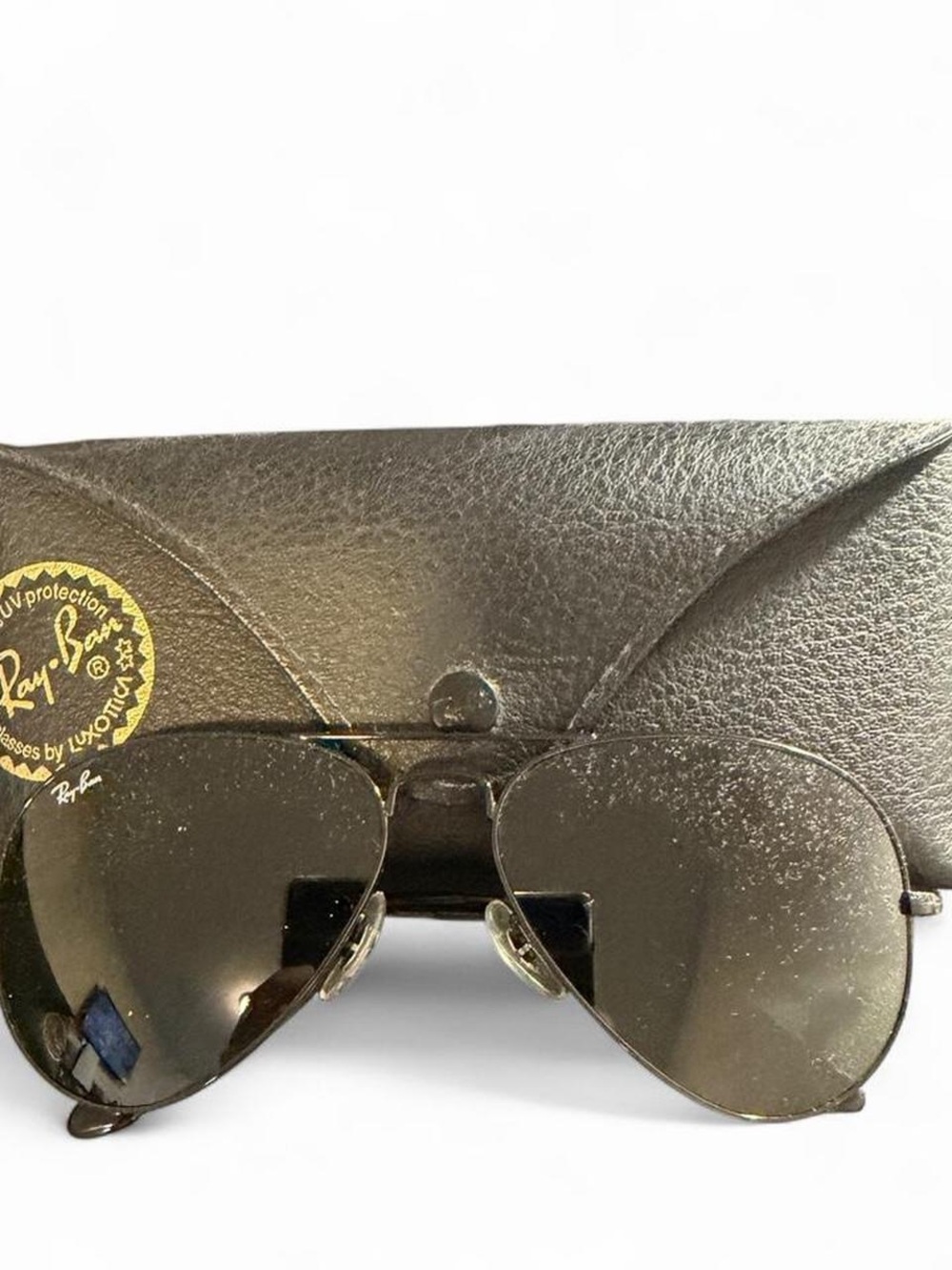 Ray-Ban Men’s Black Aviator Sunglasses with Black Case